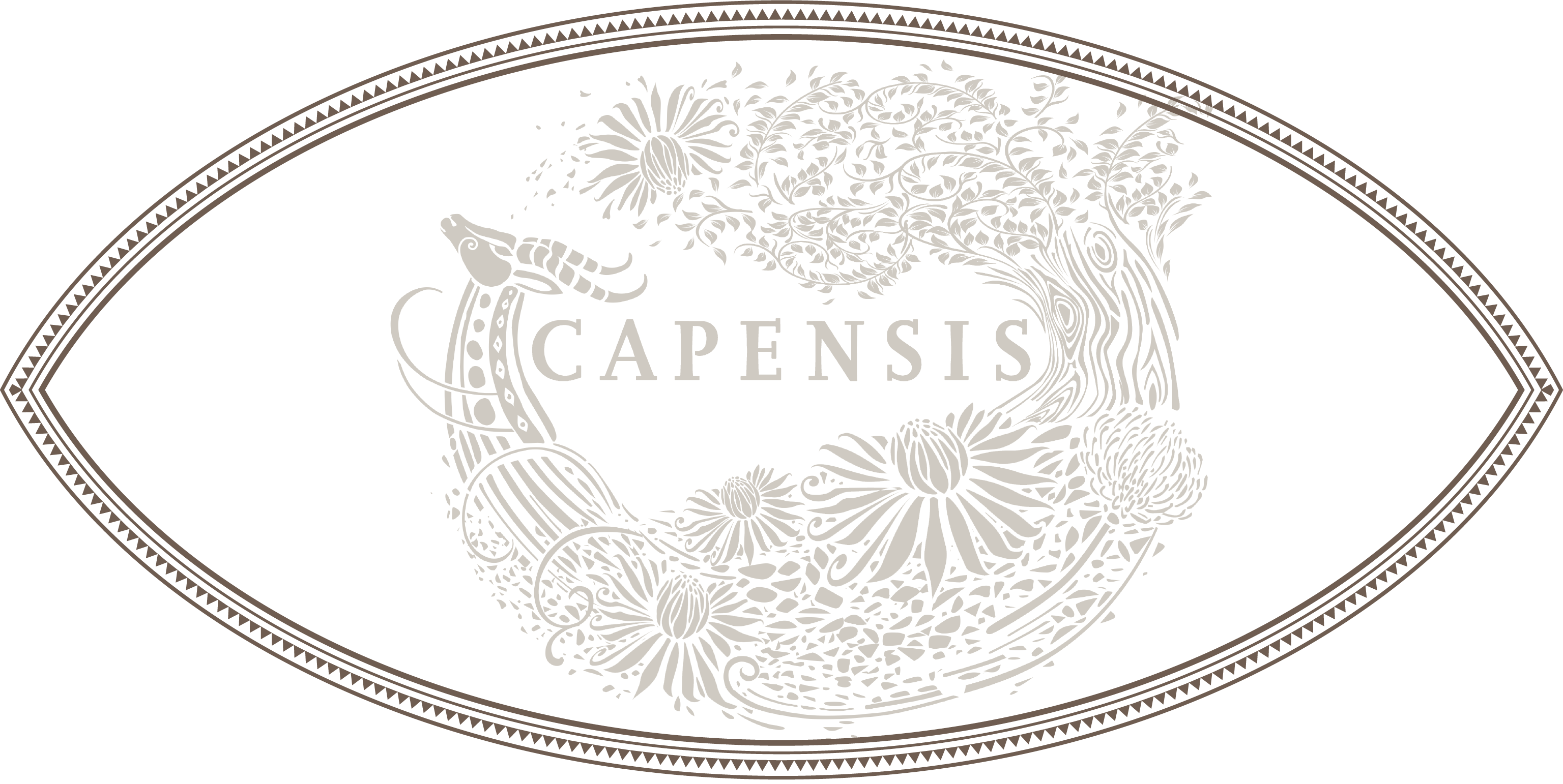 Capensis label with Zulu Shield ighlighted