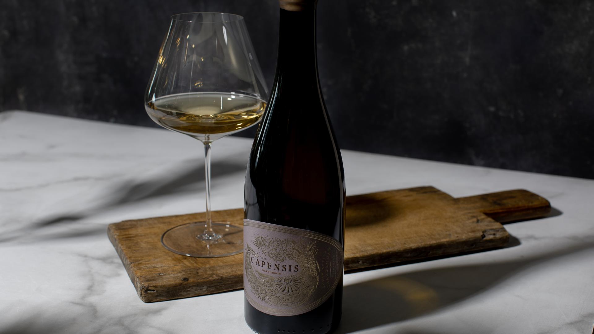 Capensis Fijnbosch Chardonnay on a table